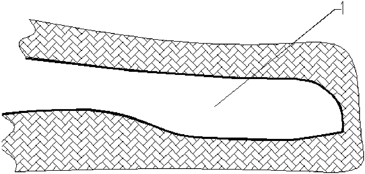 Blade rear edge bonding angle male die preparing method and blade rear edge bonding angle preparing method