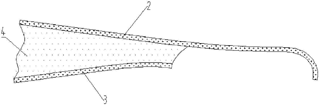 Blade rear edge bonding angle male die preparing method and blade rear edge bonding angle preparing method