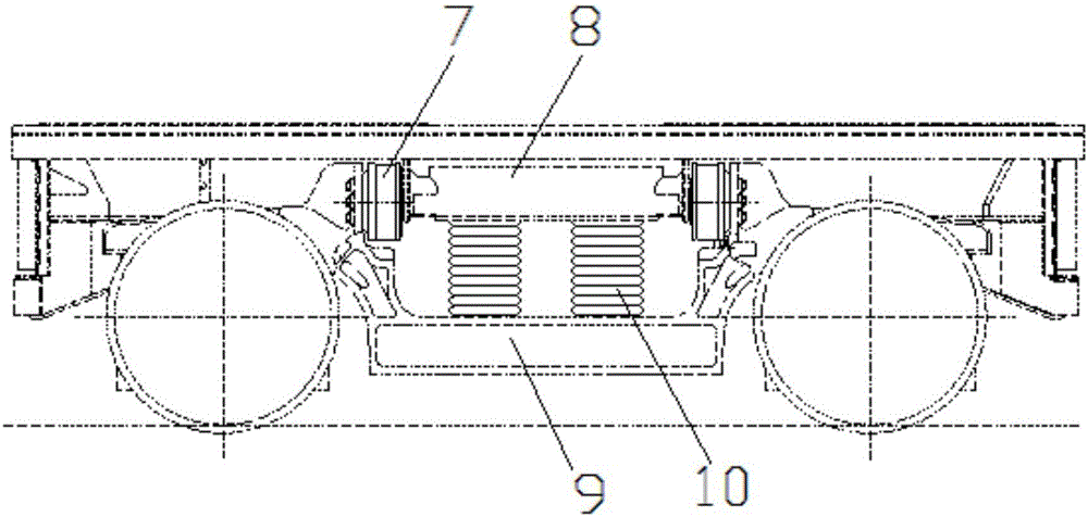 Traction device with elastic stopping block function for rail vehicle