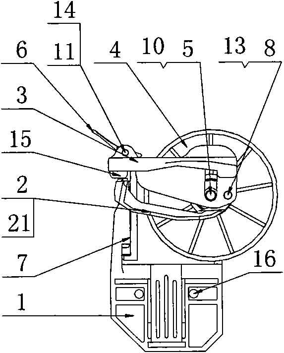Conveying, turning and unloading device used for fruit grading
