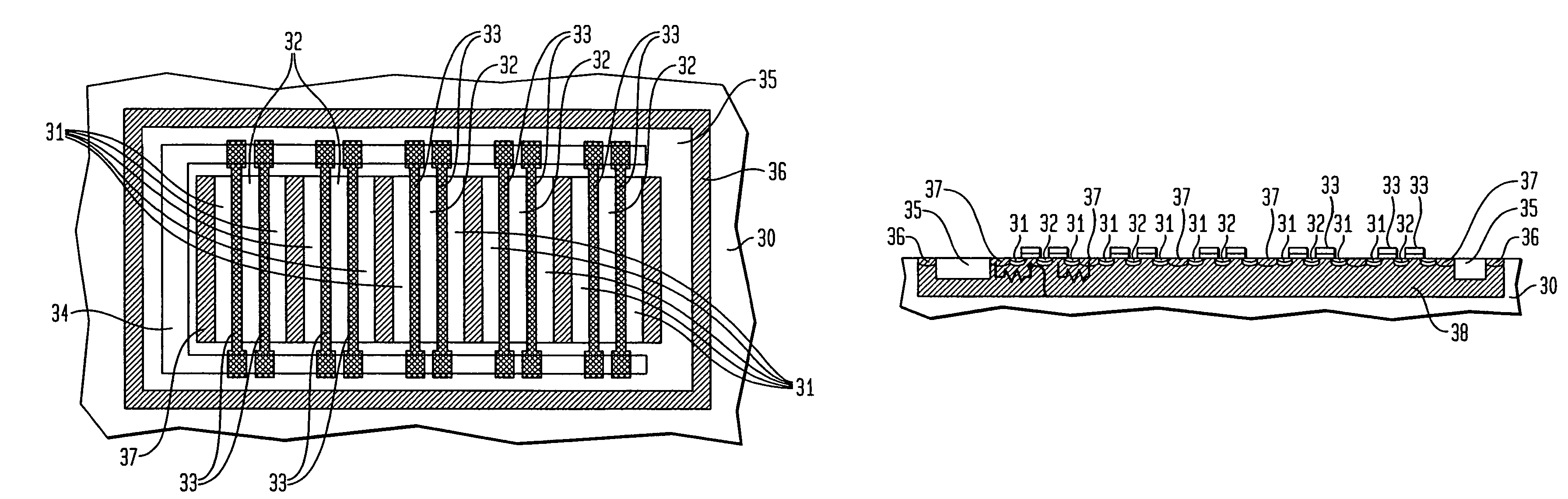 Split source RF MOSFET device