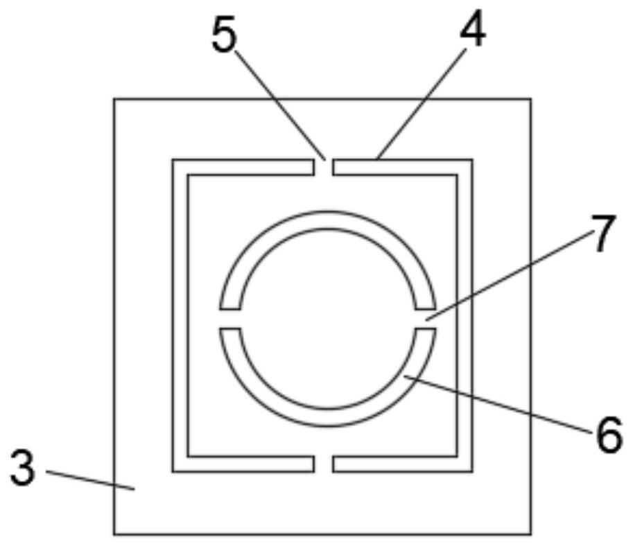 A kind of absorber of double split ring structure graphene