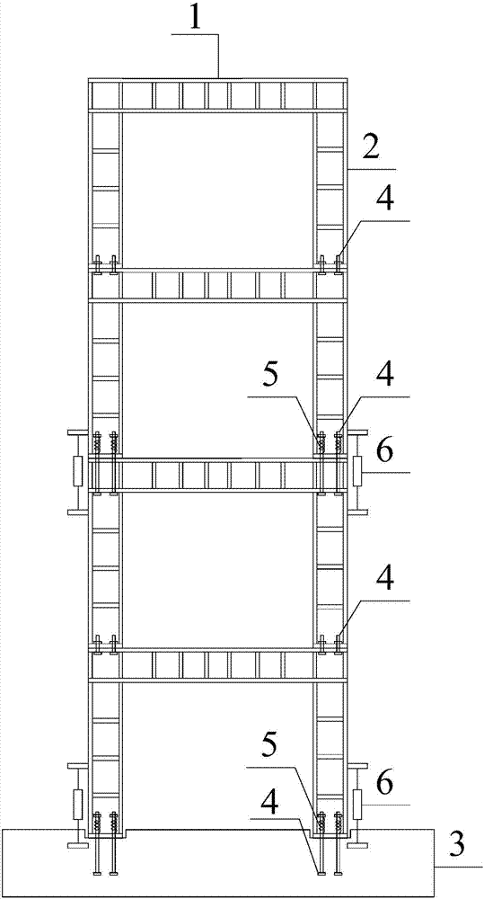 Prefabricated assembly type self-restoration frame structure