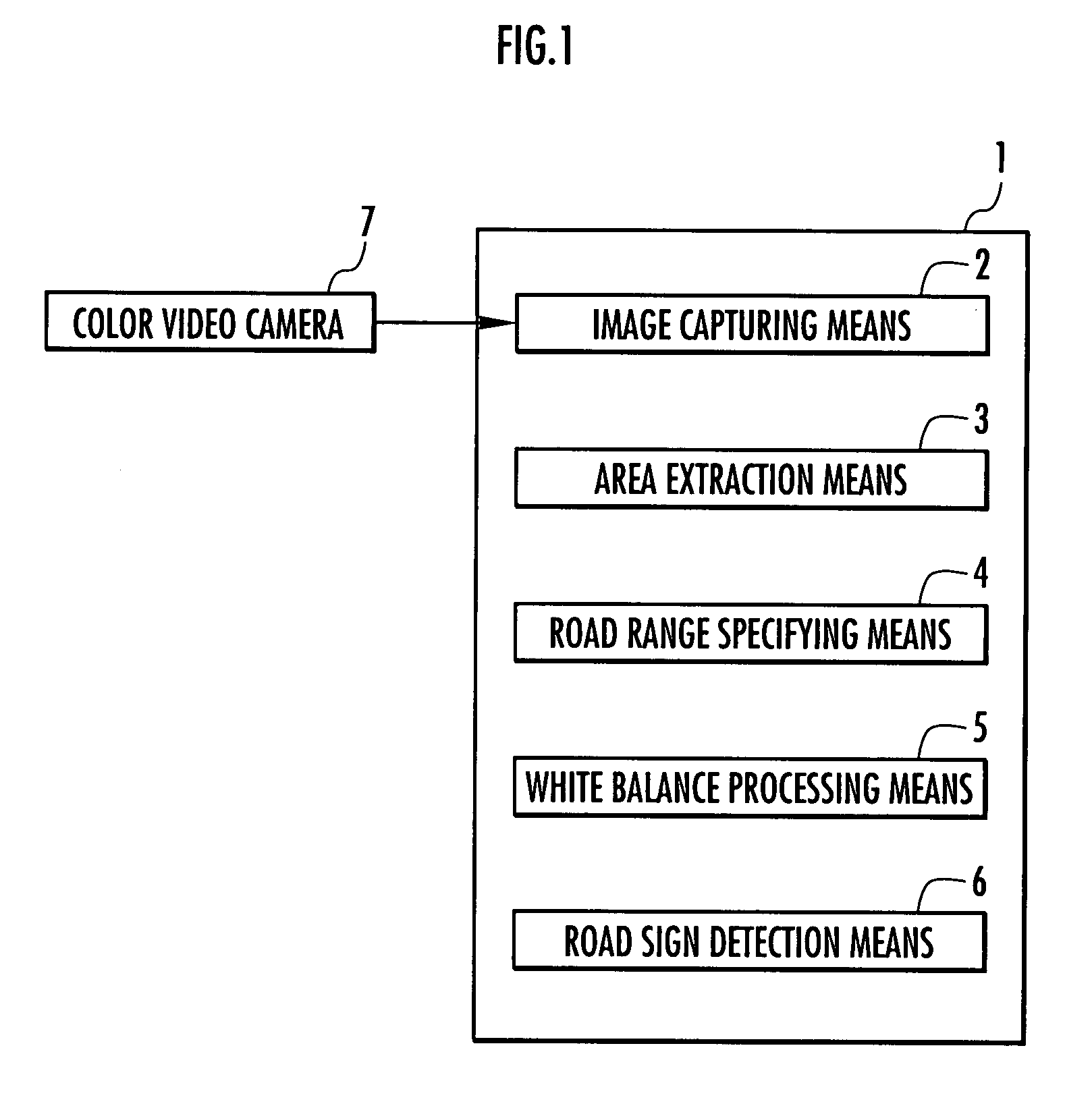 Vehicle and road sign recognition device