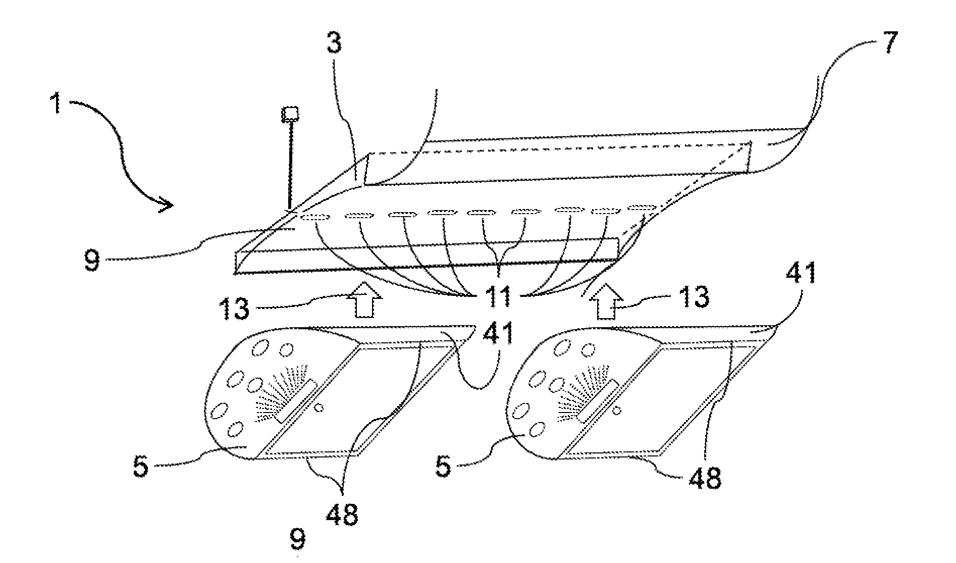 Panel for mounting a passenger supply unit and a passenger supply unit