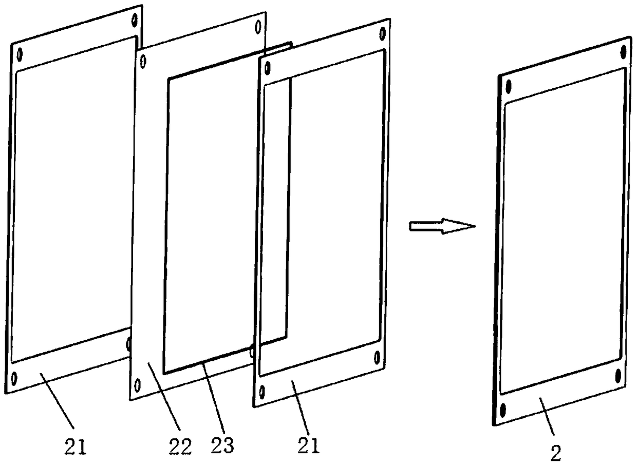 An electrode frame structure of a single cell in a flow battery, a single cell and a stack