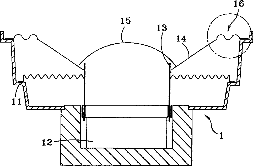 Suspension edge of loudspeaker and its loudspeaker