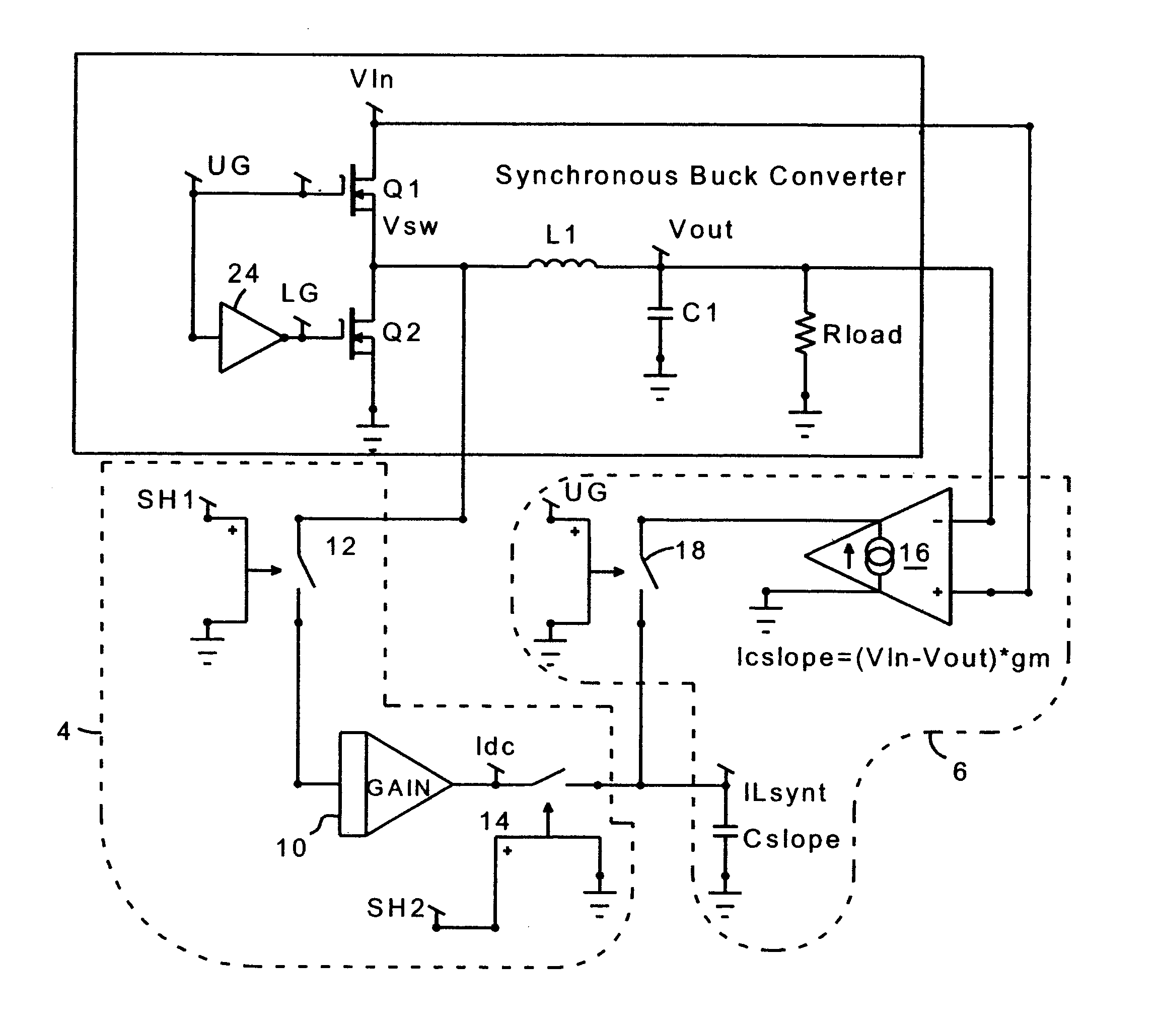 Inductor current synthesizer for switching power supplies