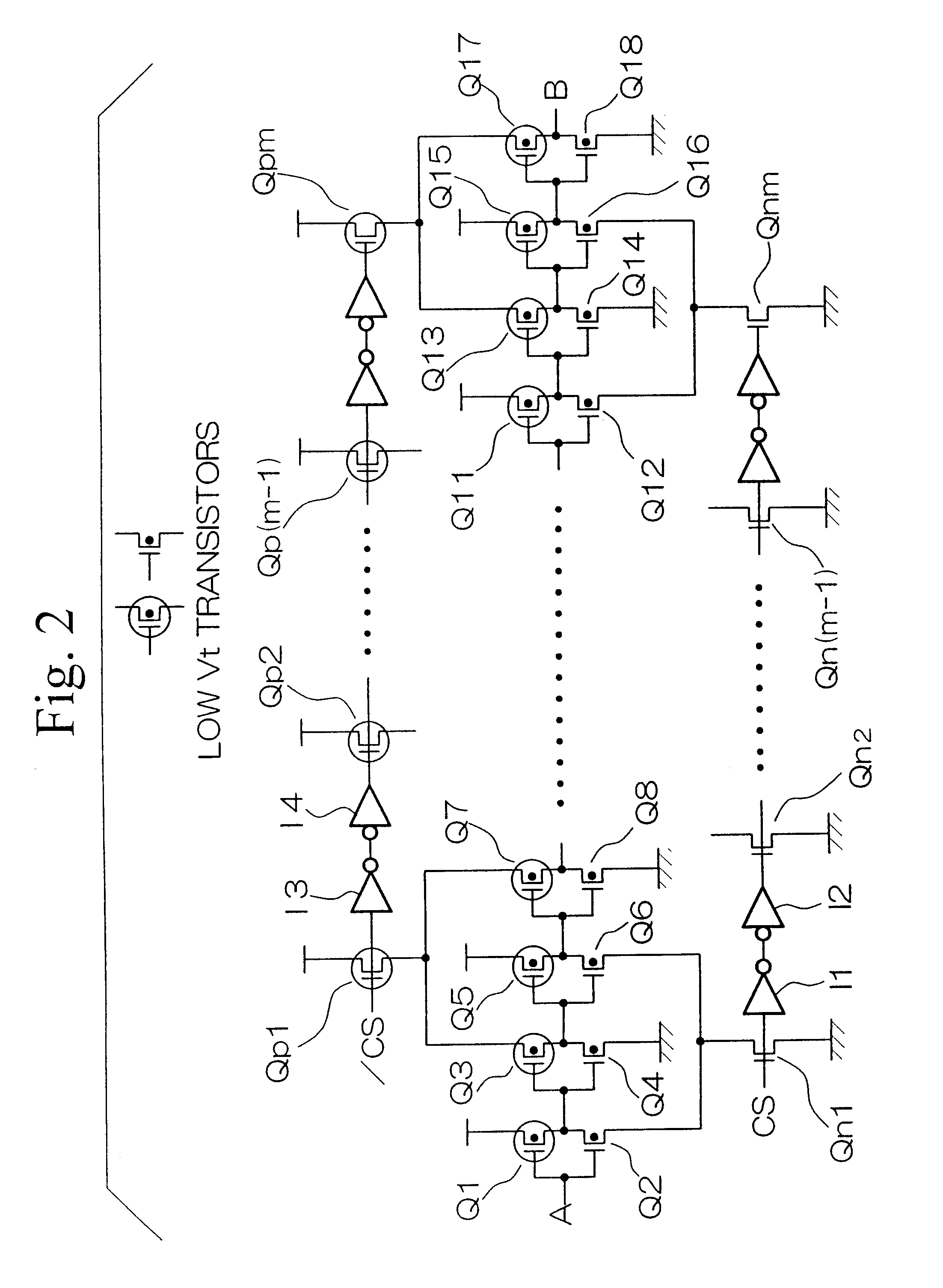 Semiconductor device with power cutting transistors