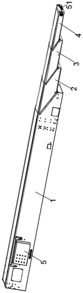 Chain plate telescopic machine