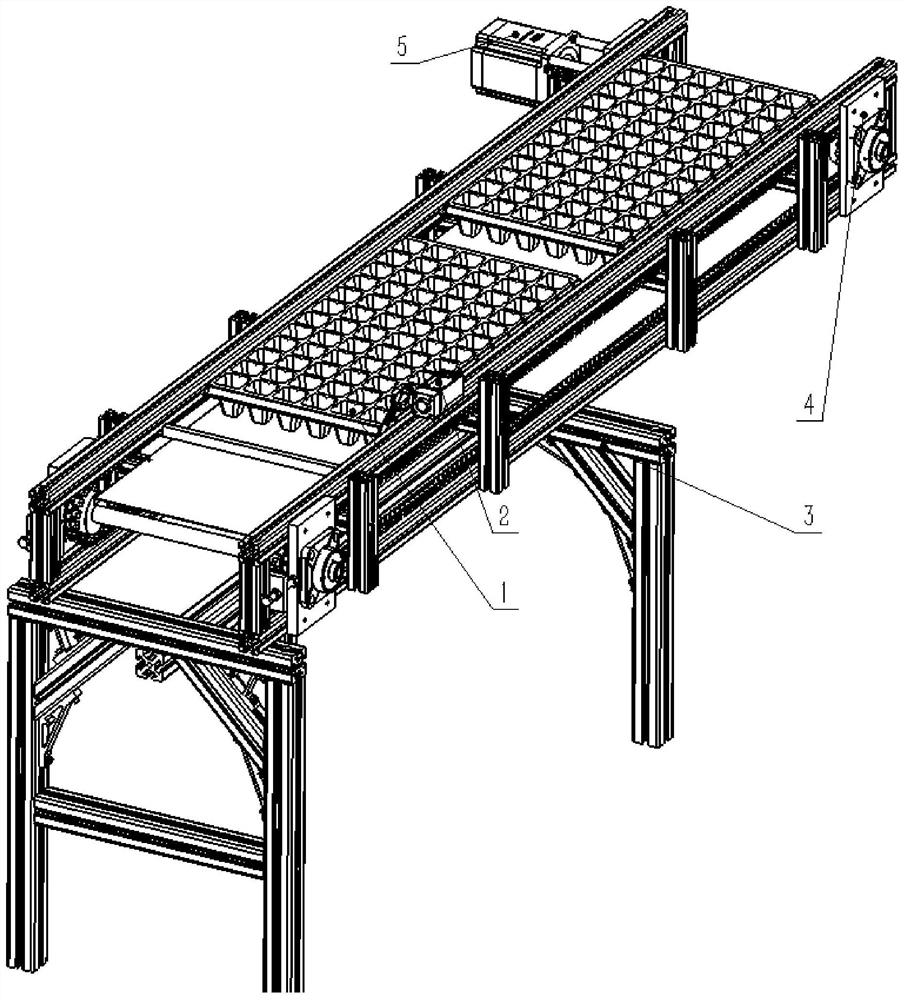 A system and method for automatic transplanting machine tray conveying positioning control system