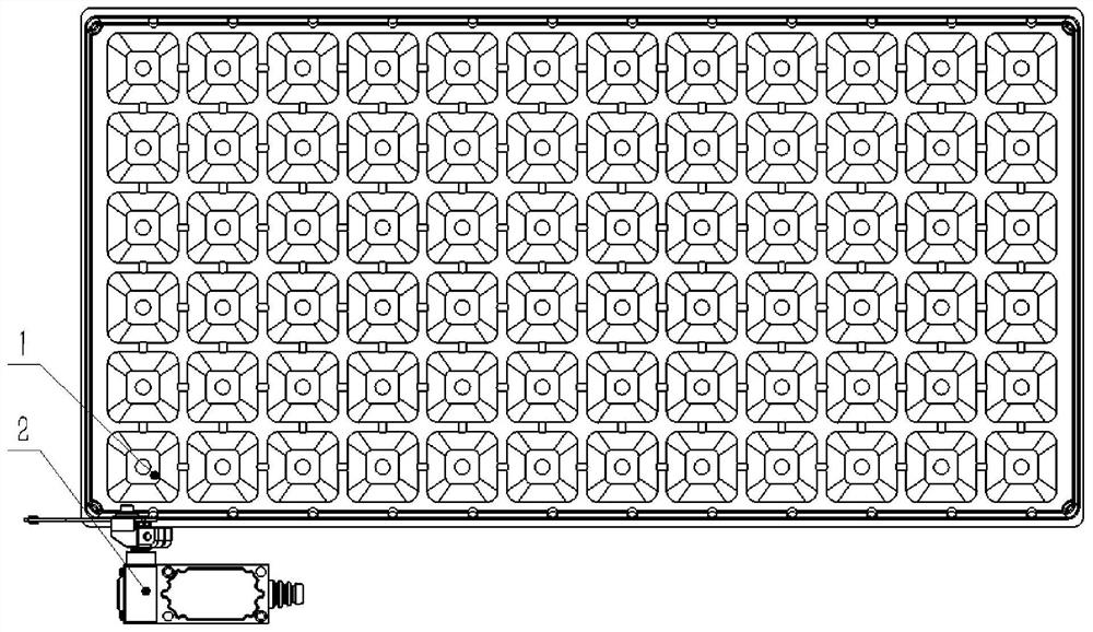 A system and method for automatic transplanting machine tray conveying positioning control system