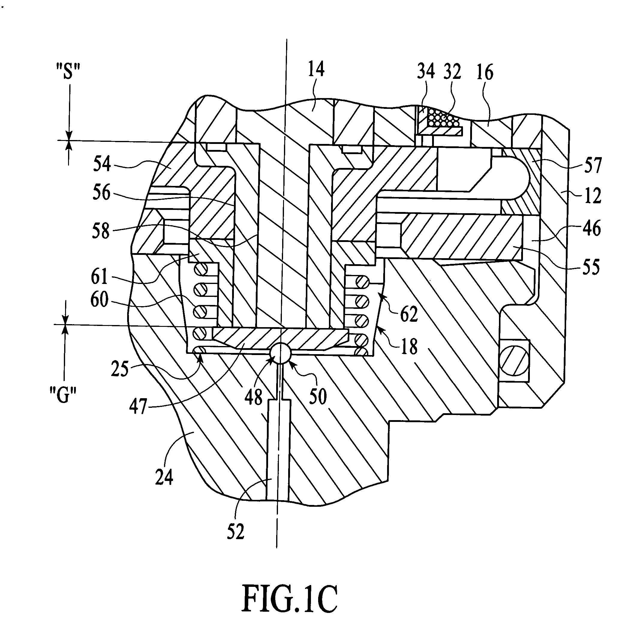 Solenoid actuated flow control valve including adjustable spacer