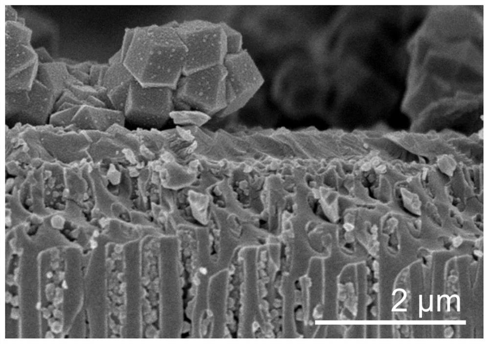 Metal organic framework and covalent organic framework composite membrane and preparation and application thereof