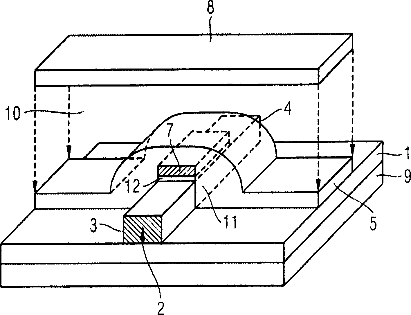 Double gate memory cell with improved tunnel oxide