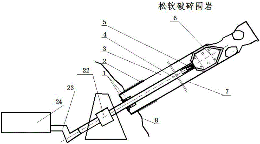 Anti-collapse grouting consolidation device and using method thereof