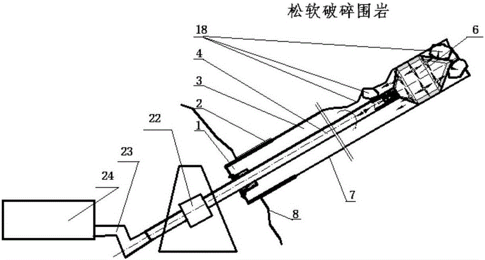 Anti-collapse grouting consolidation device and using method thereof