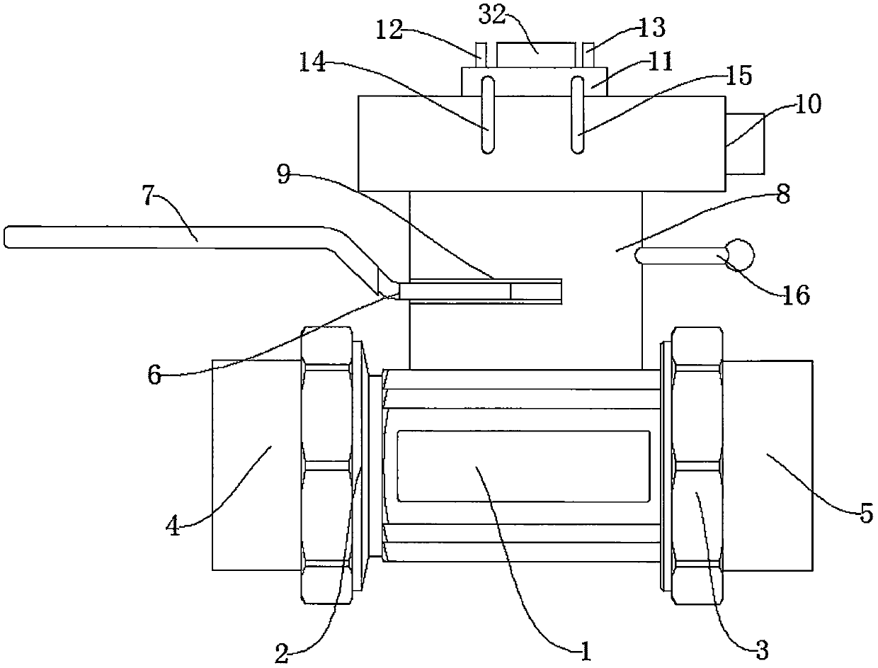 Square ball valve convenient to remotely control