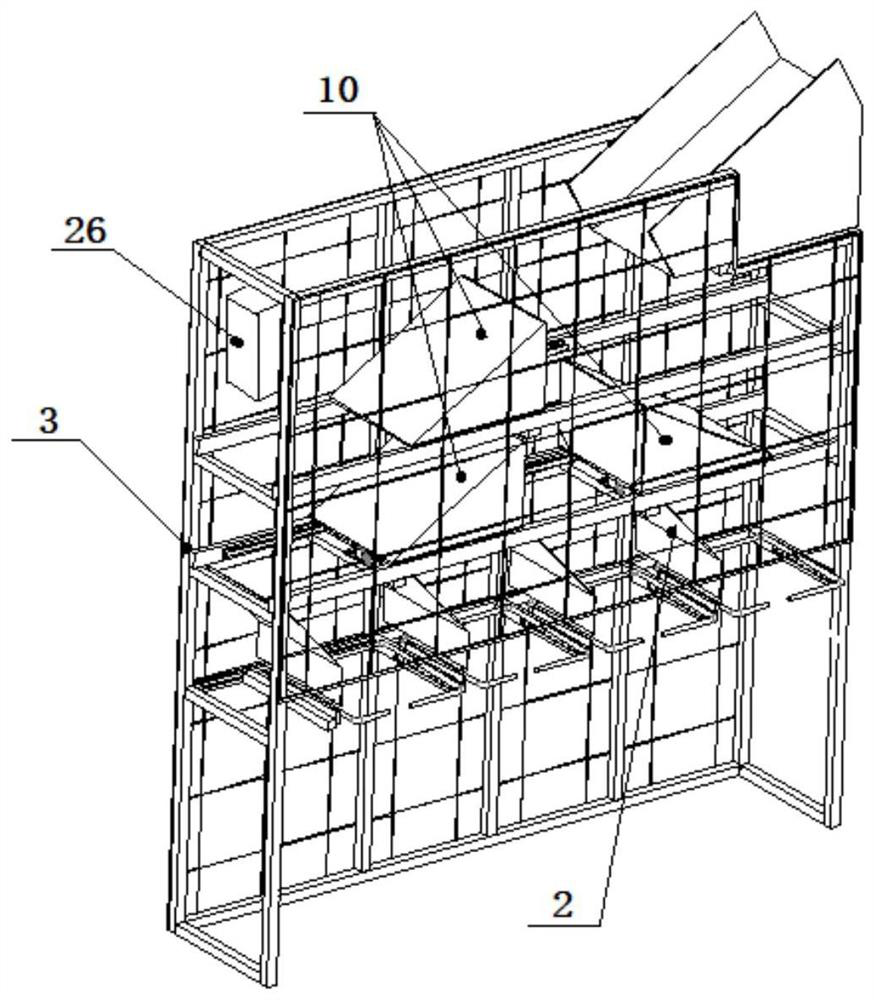A three-dimensional structure package sorting device