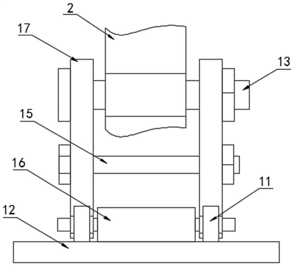 Chassis supporting structure of hoisting machinery and crane