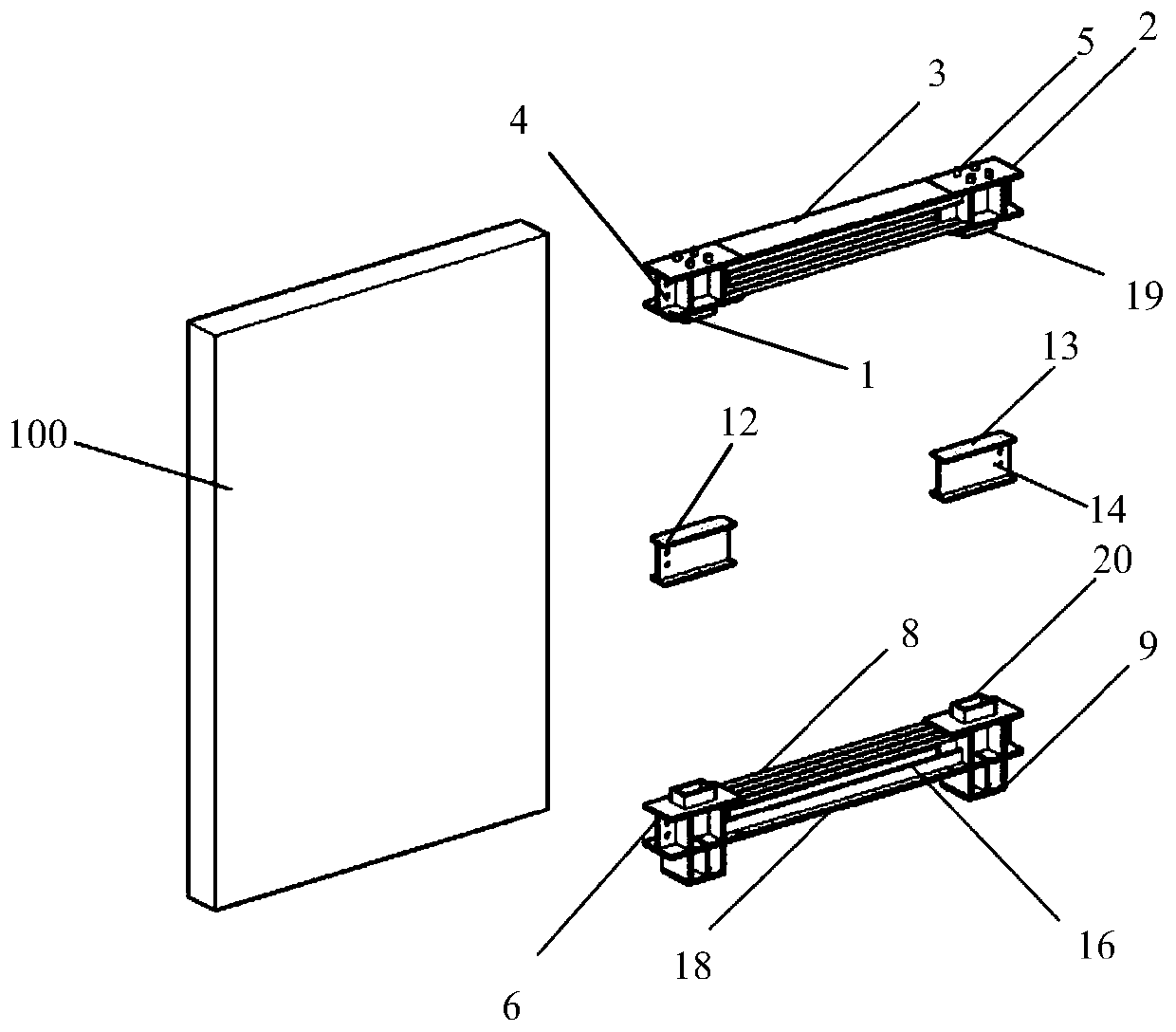 Detachable prefabricated modular shear wall based on profile steel connection, and assembly method thereof