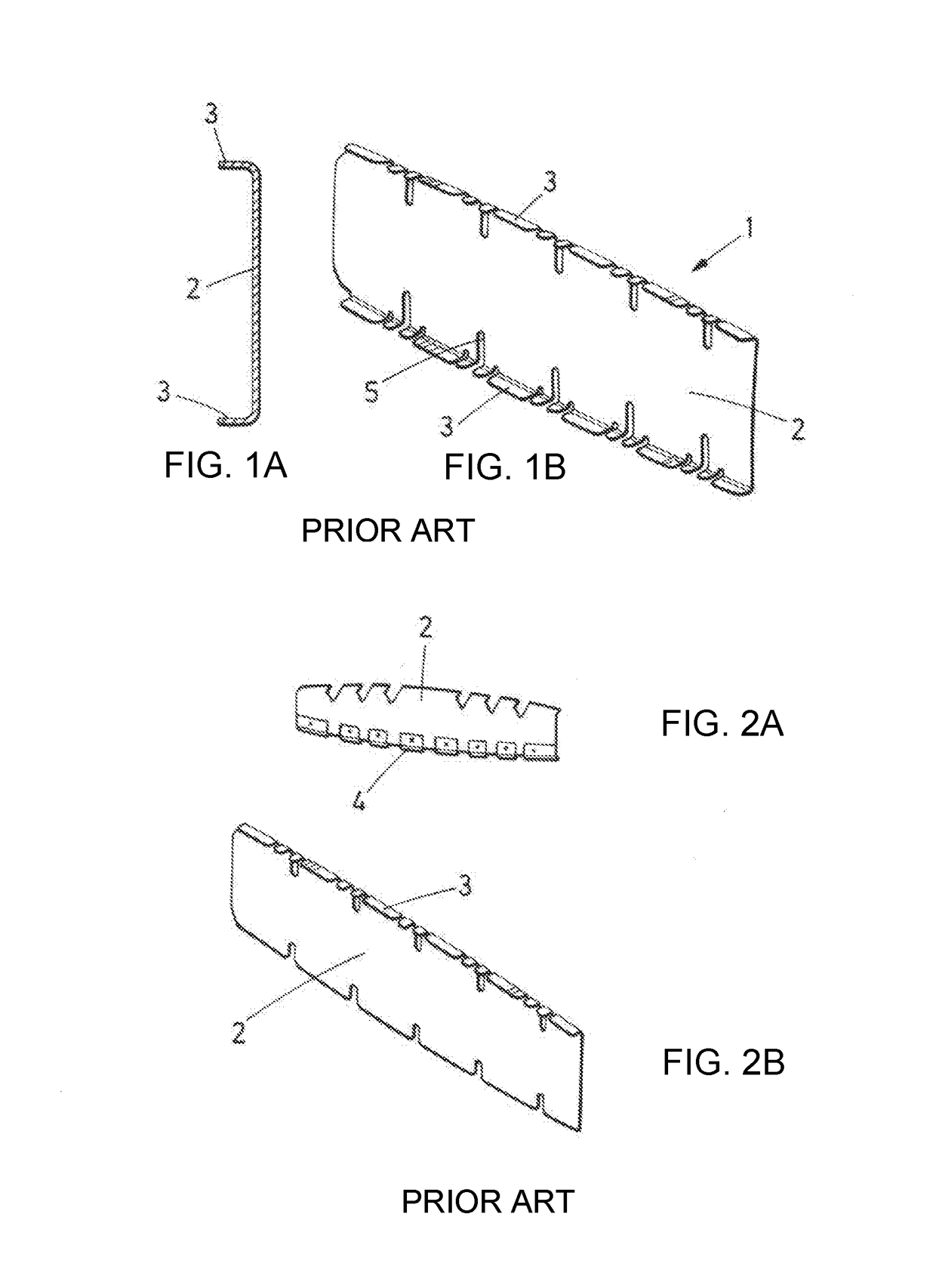 Composite rib for a torsion box and manufacturing method thereof