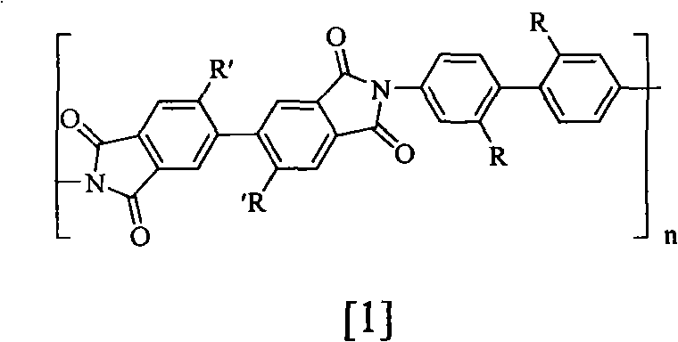 Soluble and high-temperature resistant aromatic polyimide and preparation method thereof