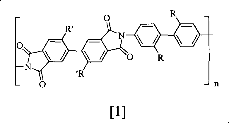 Soluble and high-temperature resistant aromatic polyimide and preparation method thereof