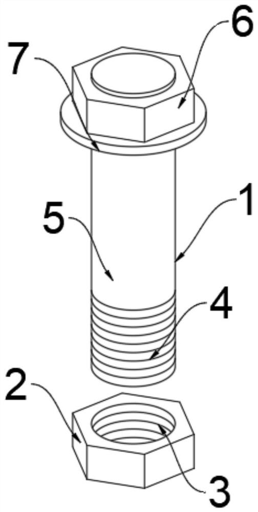 Fastening bolt capable of being rapidly disassembled and assembled