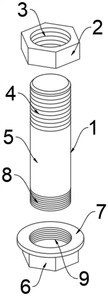 Fastening bolt capable of being rapidly disassembled and assembled
