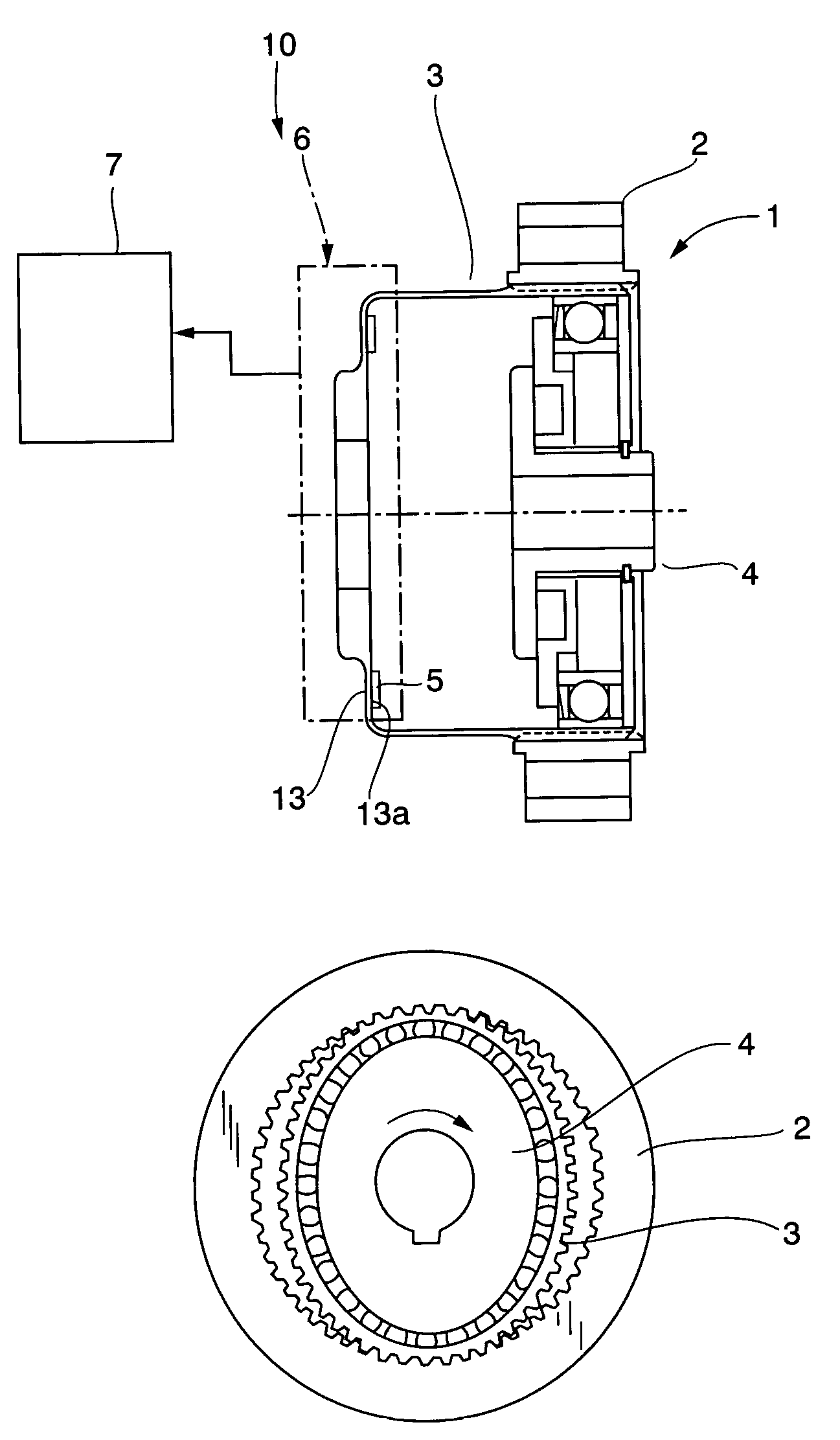 Torque detection device for wave gearing