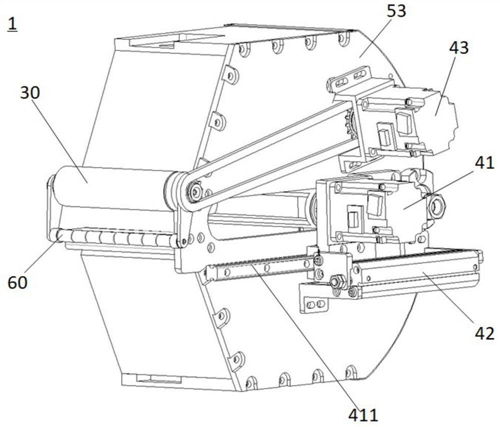 Attaching assembly, equipment and method for applying sound damper to inner surface of tire