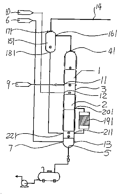 A process and device for continuous refining of heavy liquid paraffin