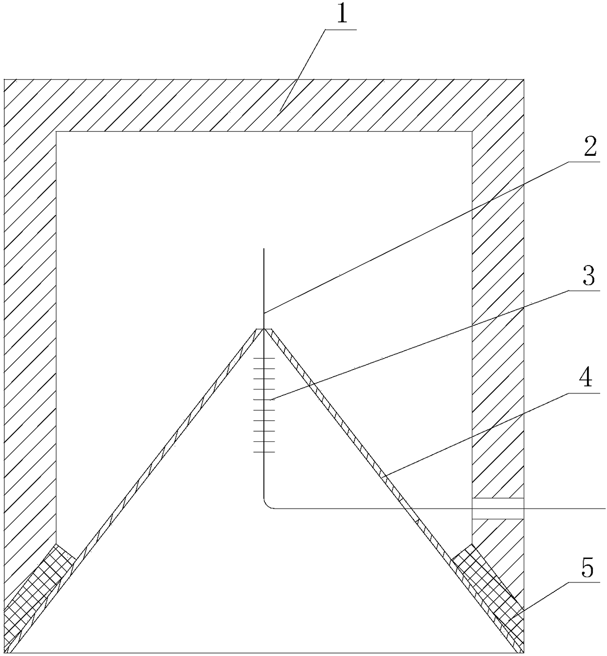 Conical sound horn focusing coupled intrinsic interference type fiber grating ultrasonic sensor