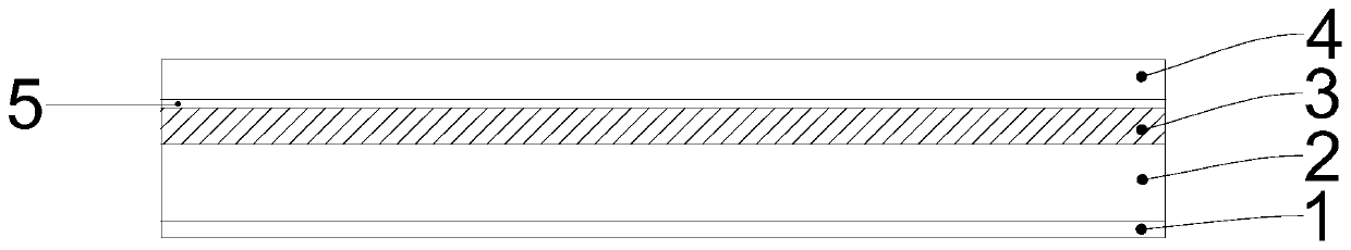 Integral explosion-proof film for black screen and preparation method thereof