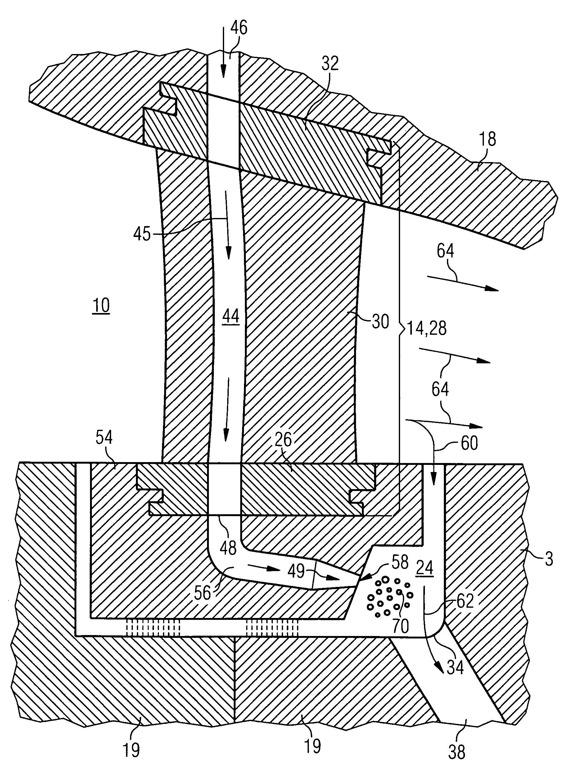 Cooling system for a gas turbine