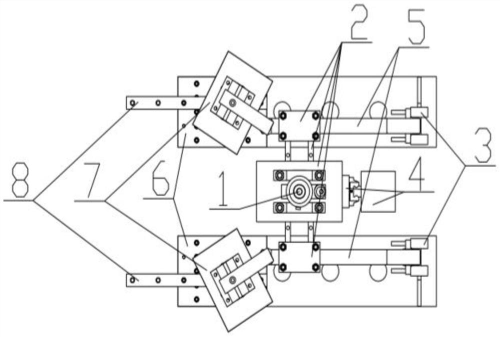 Device for Z-shaped guide arm bench test and test method thereof