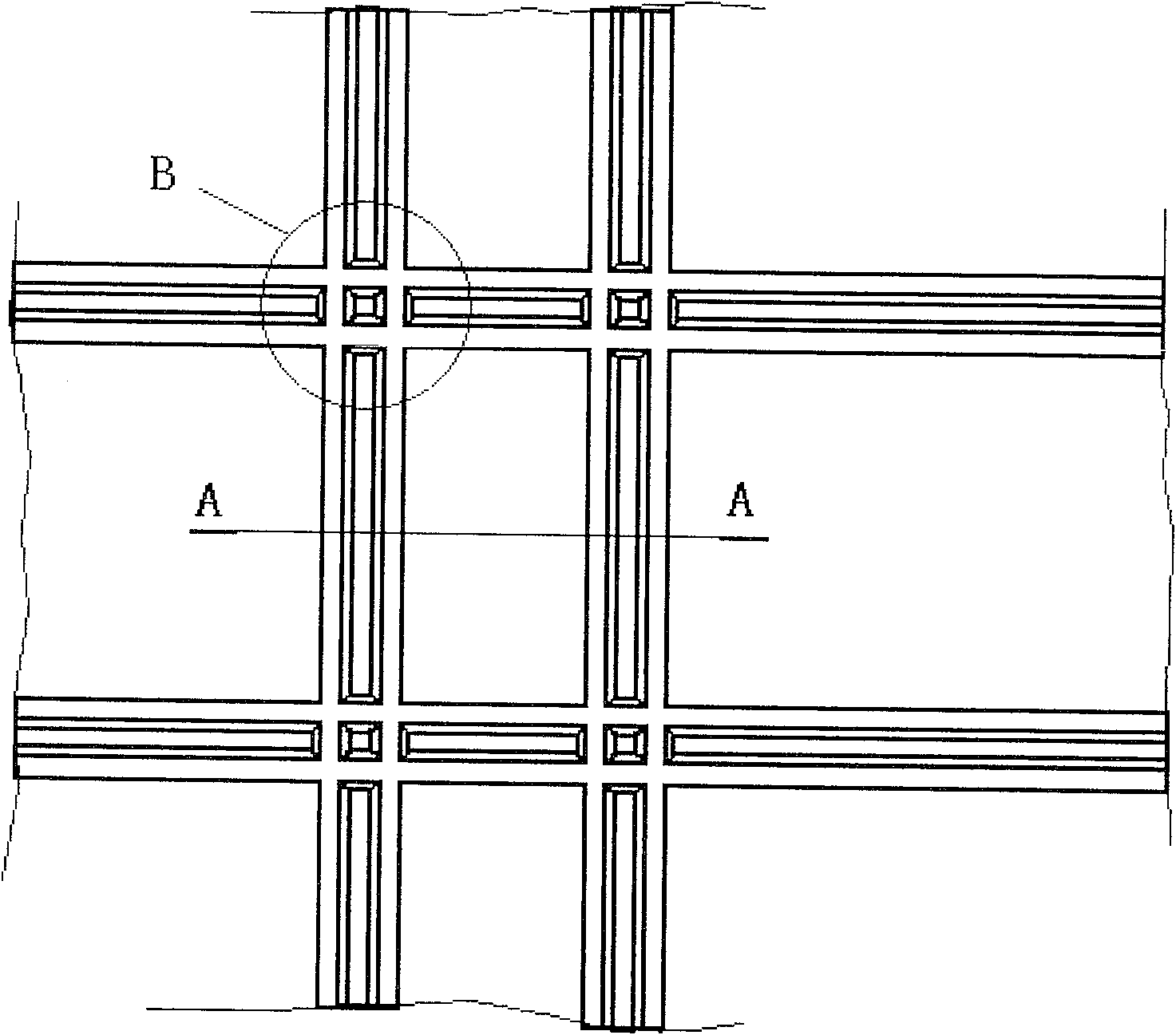 Double crossed vehicle running track