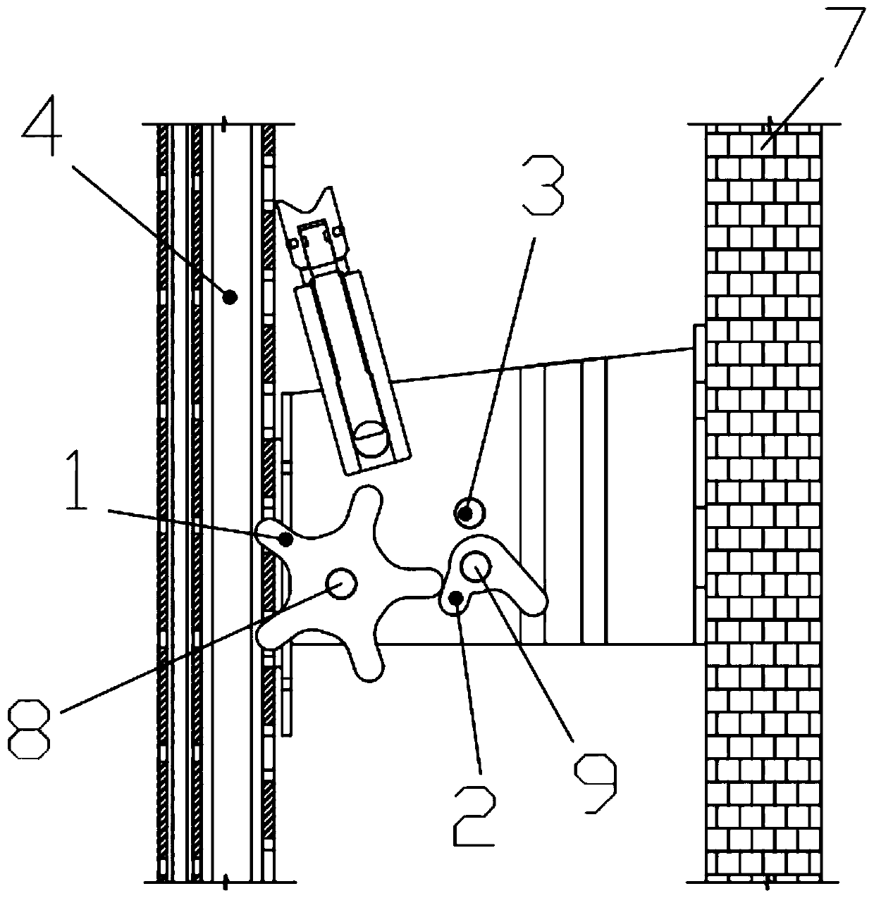 Over-speed stop mechanism and lifting scaffold