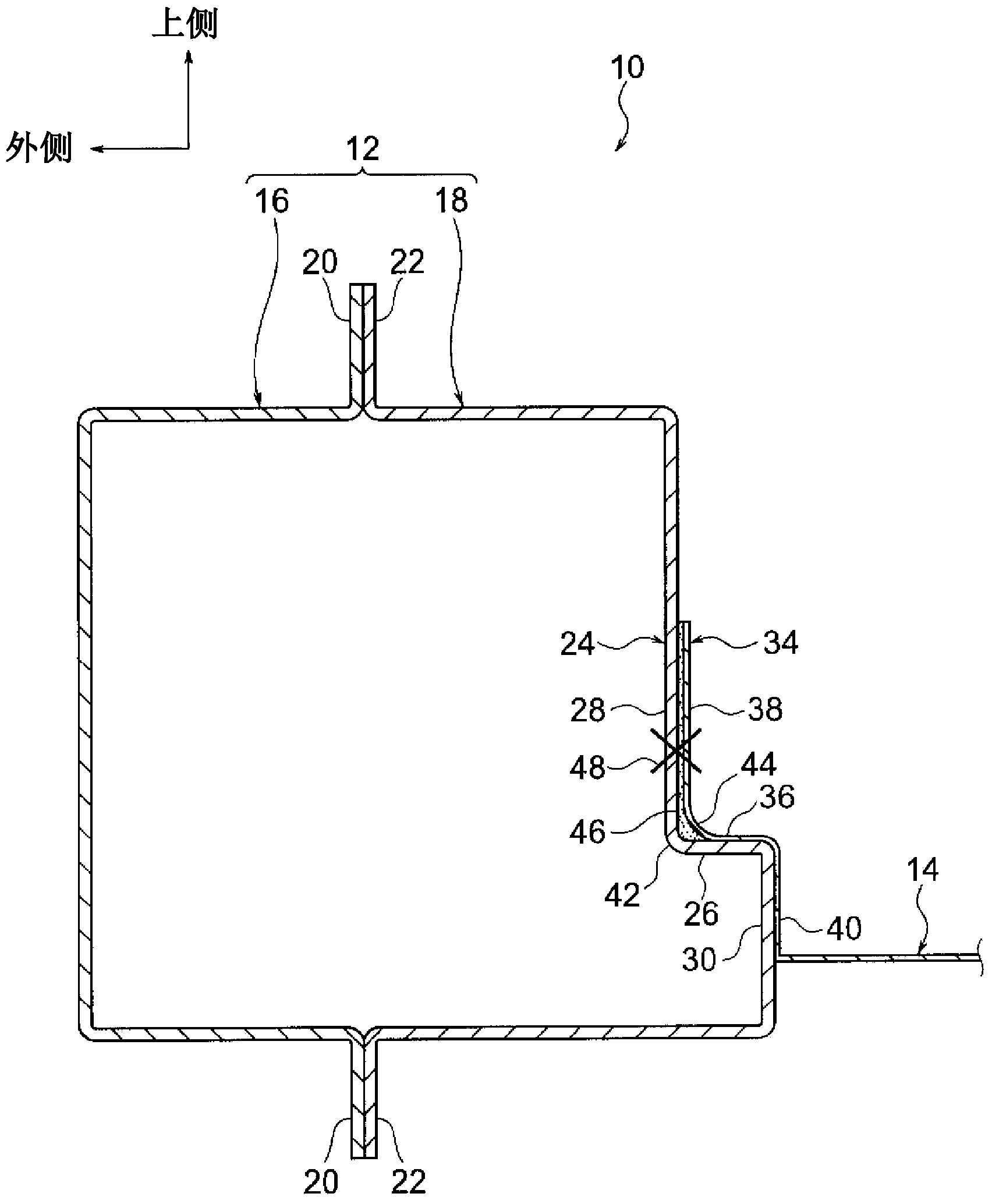 Panel joining structure and panel joining method
