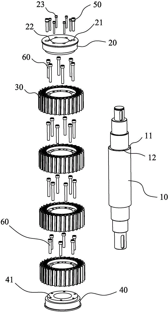 Segmented splicing type granulator hobbing cutter