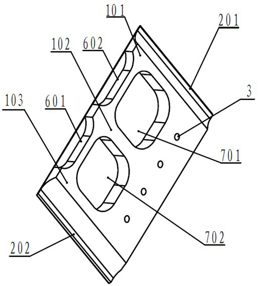 Combined connection structure for mining excavator chassis and mining excavator