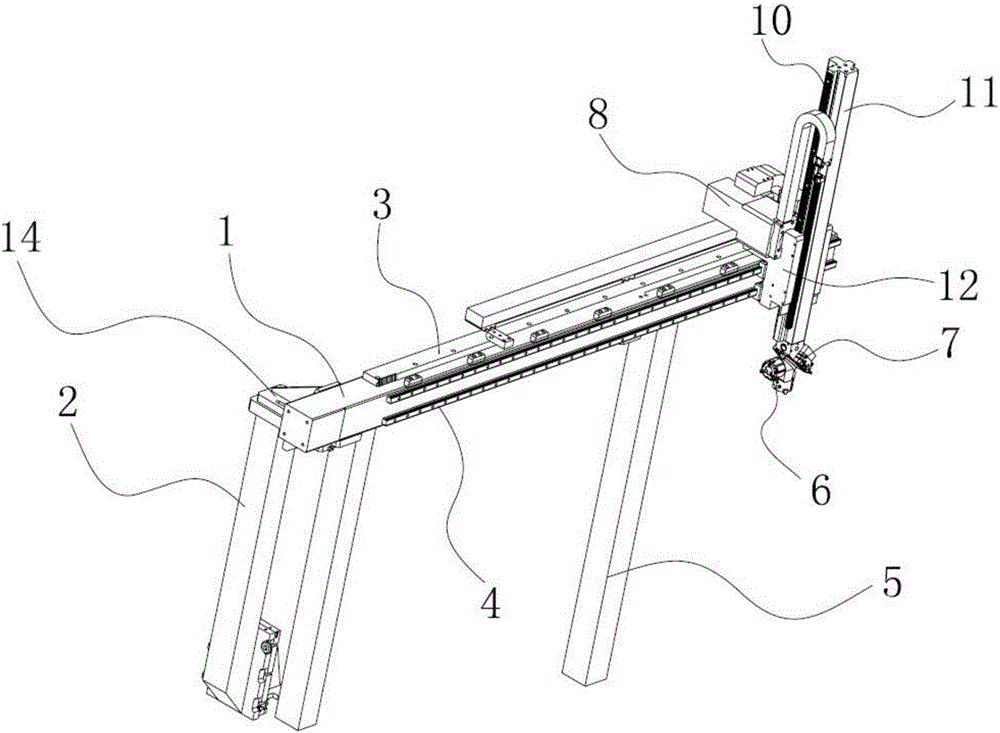 Automatic mechanical arm structure of numerical control machine tool