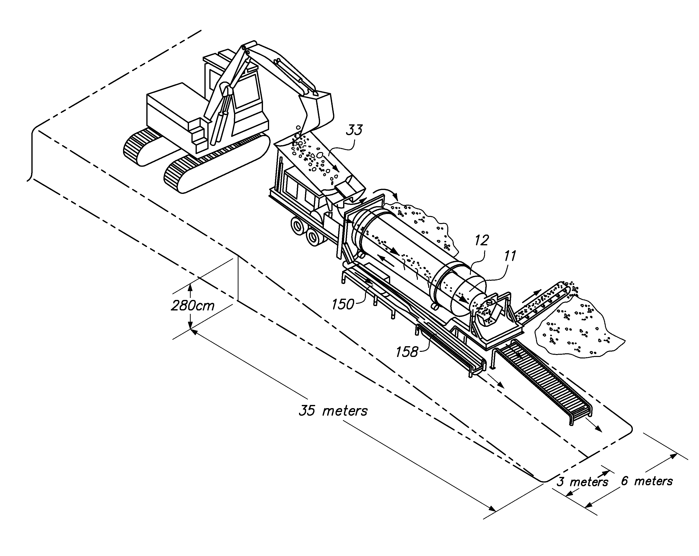 Method for Extracting Heavy Metals from Hard Rock and Alluvial Ore