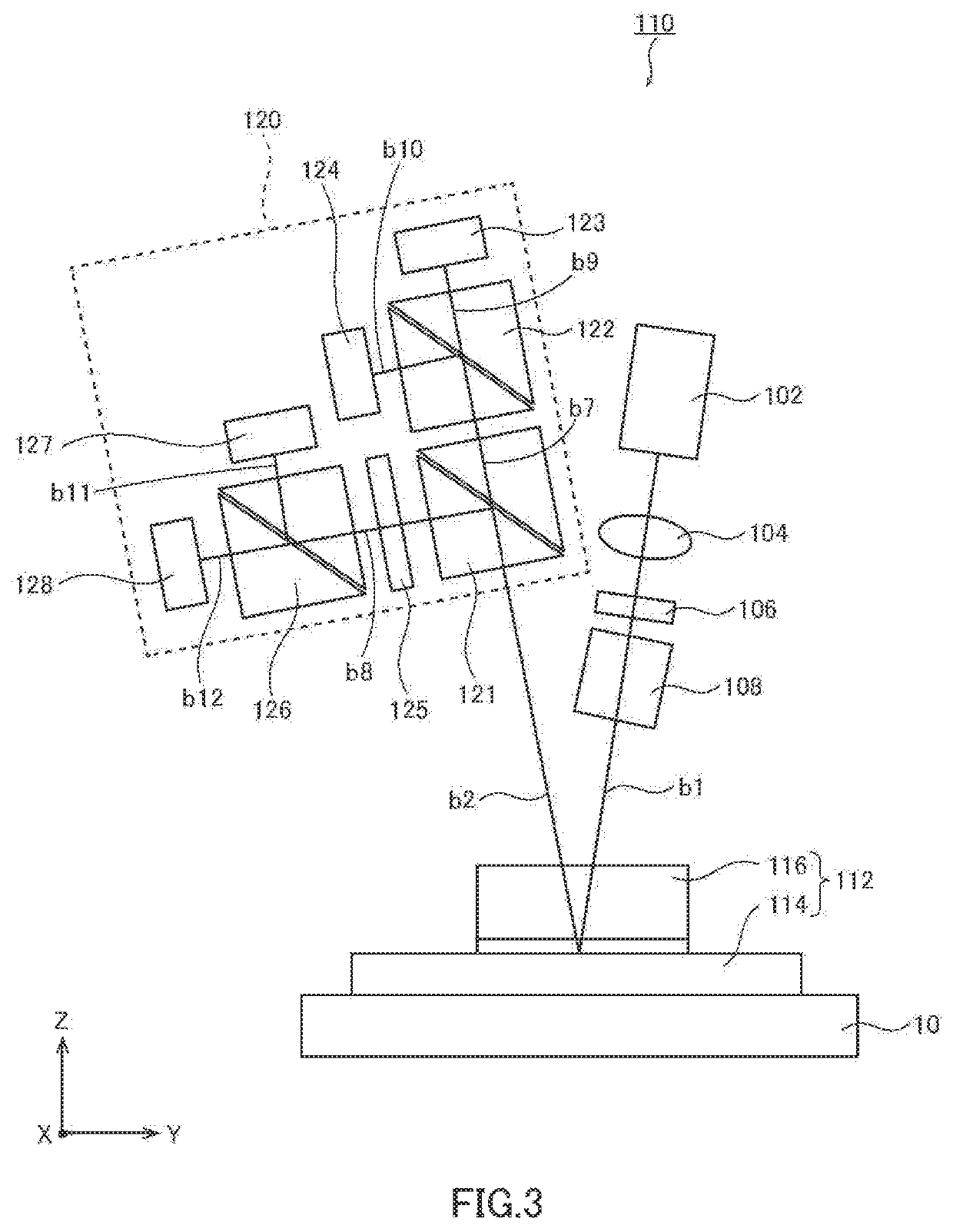 Relative position detection means and displacement detection device