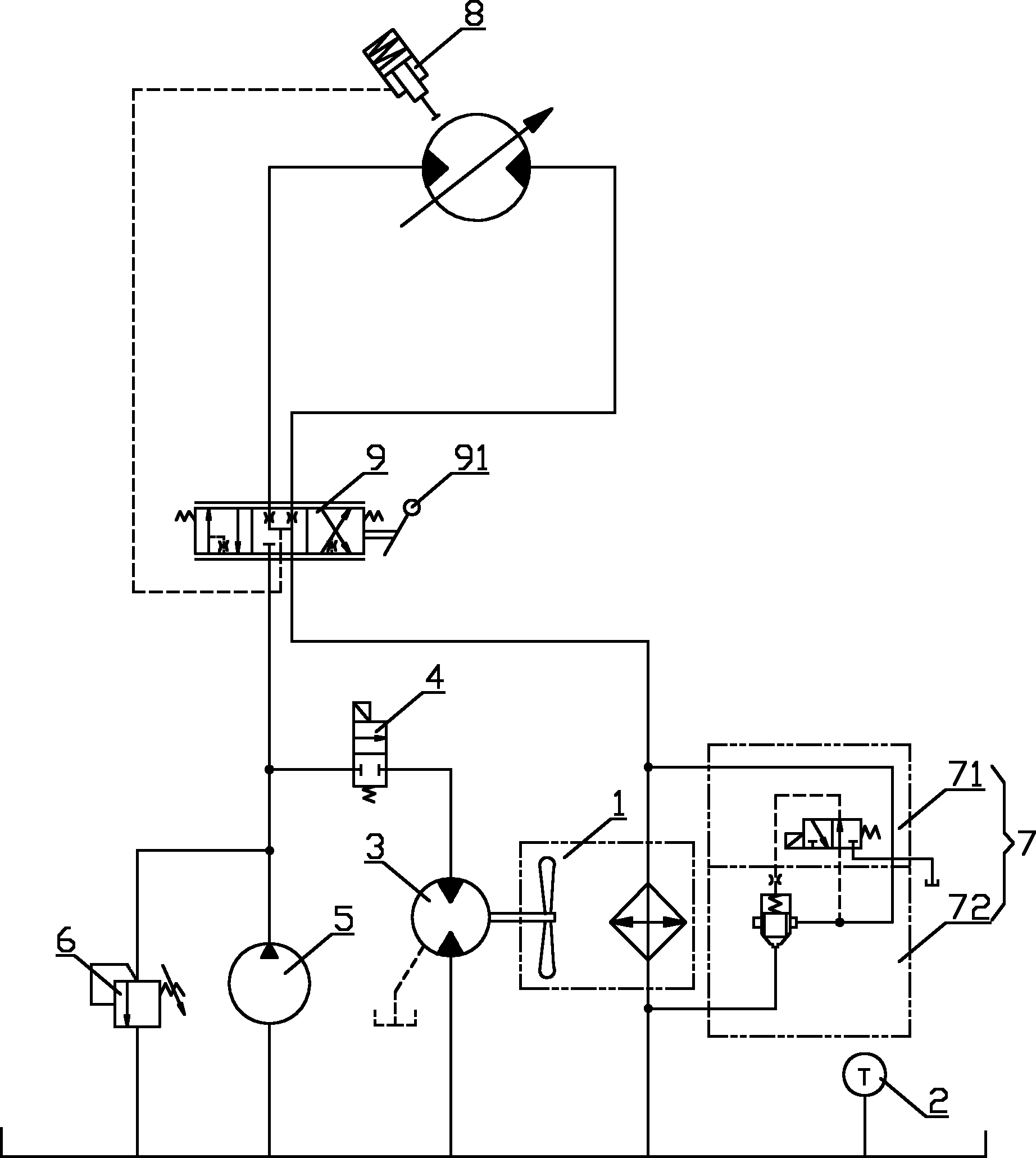 Wheeled crane and hydraulic oil cooling system and control method thereof