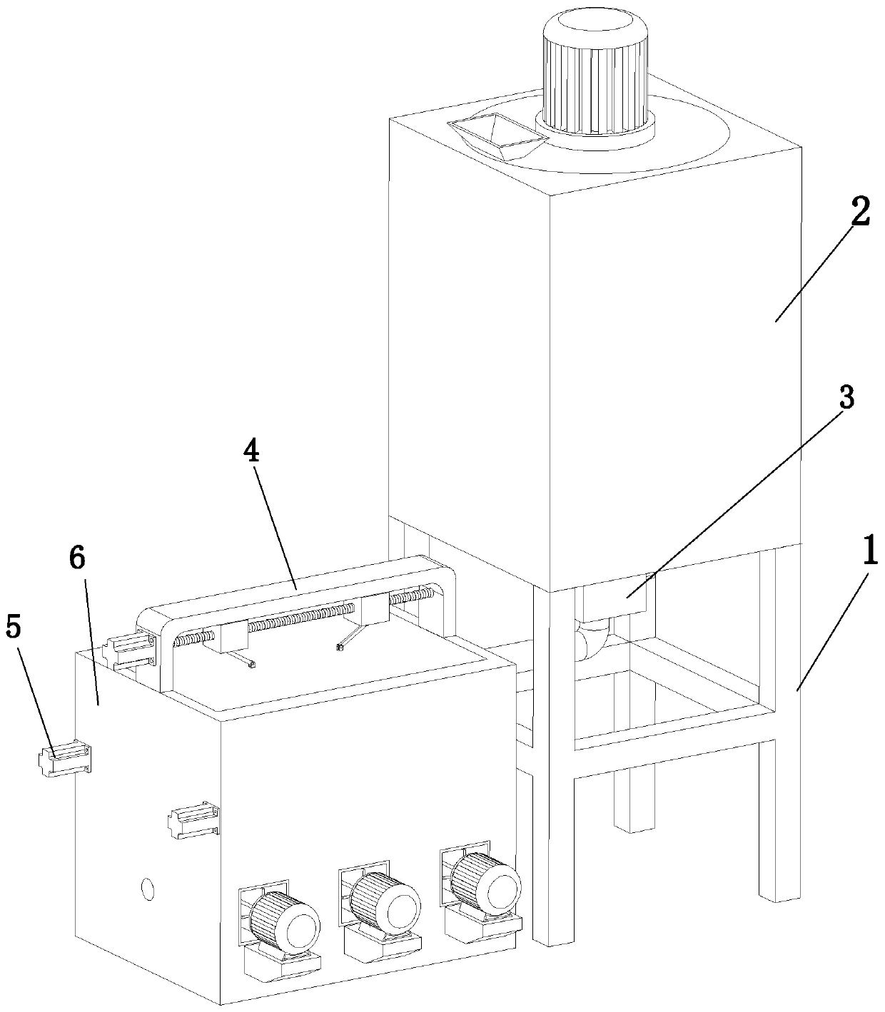 Starch particle processing device