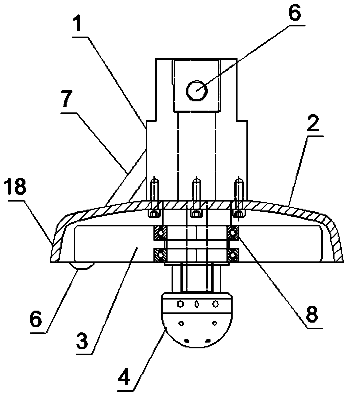 Assembly type automatic rotating spray head