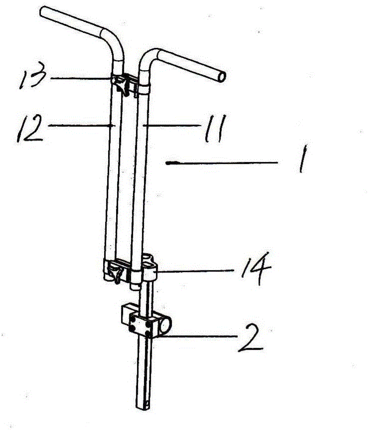 Portable tricycle provided with telescopic steering handlebar