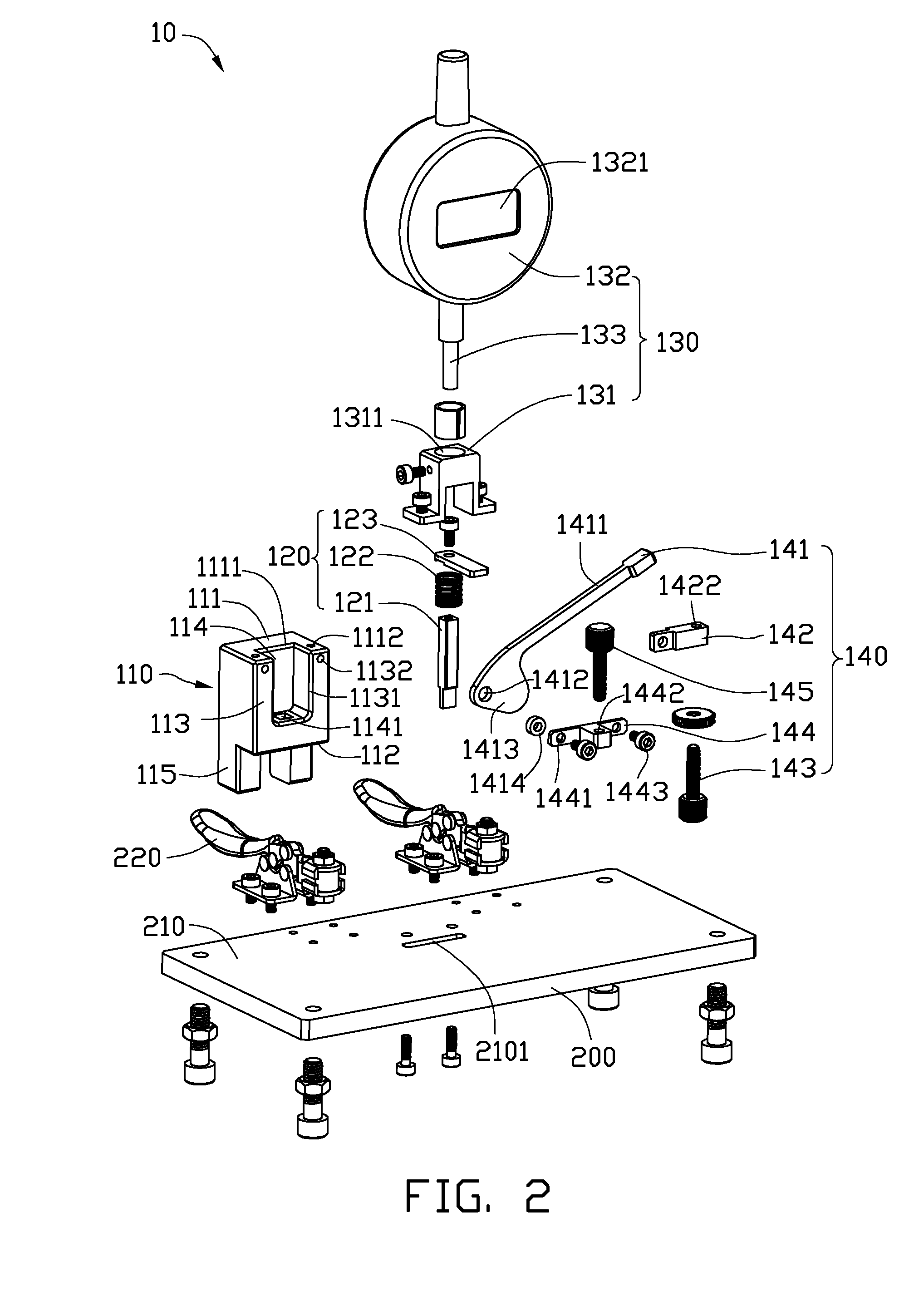 Permanent deformation measurement apparatus for elastic member